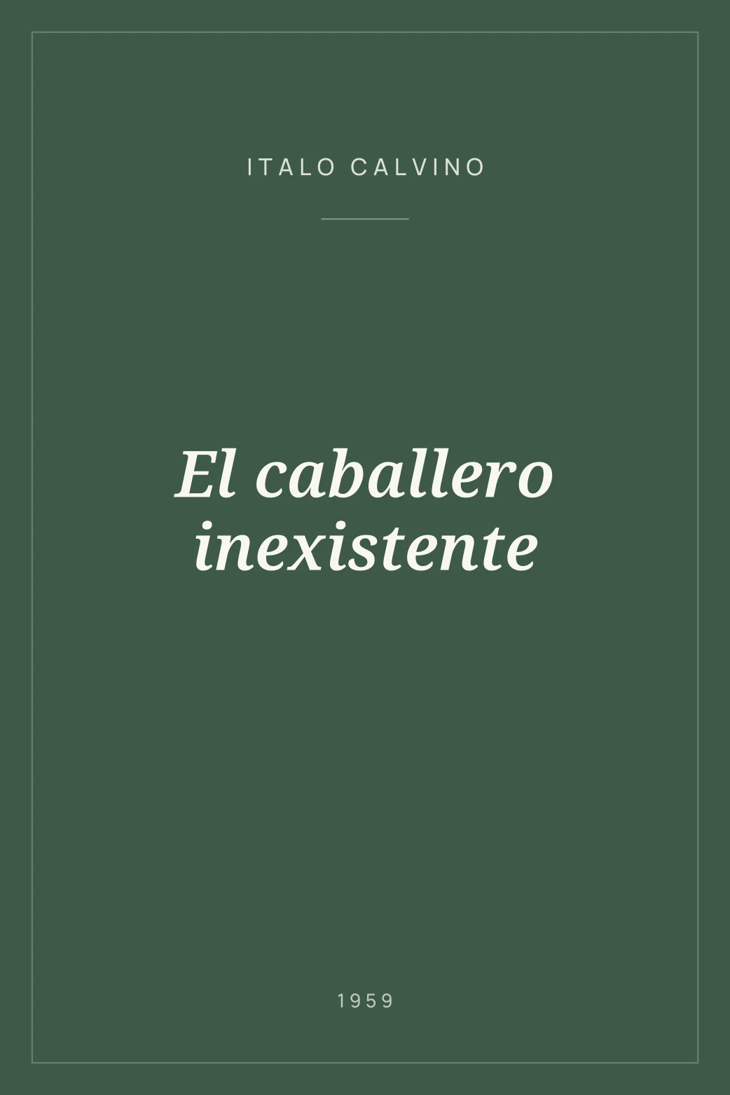 Portada de El caballero inexistente