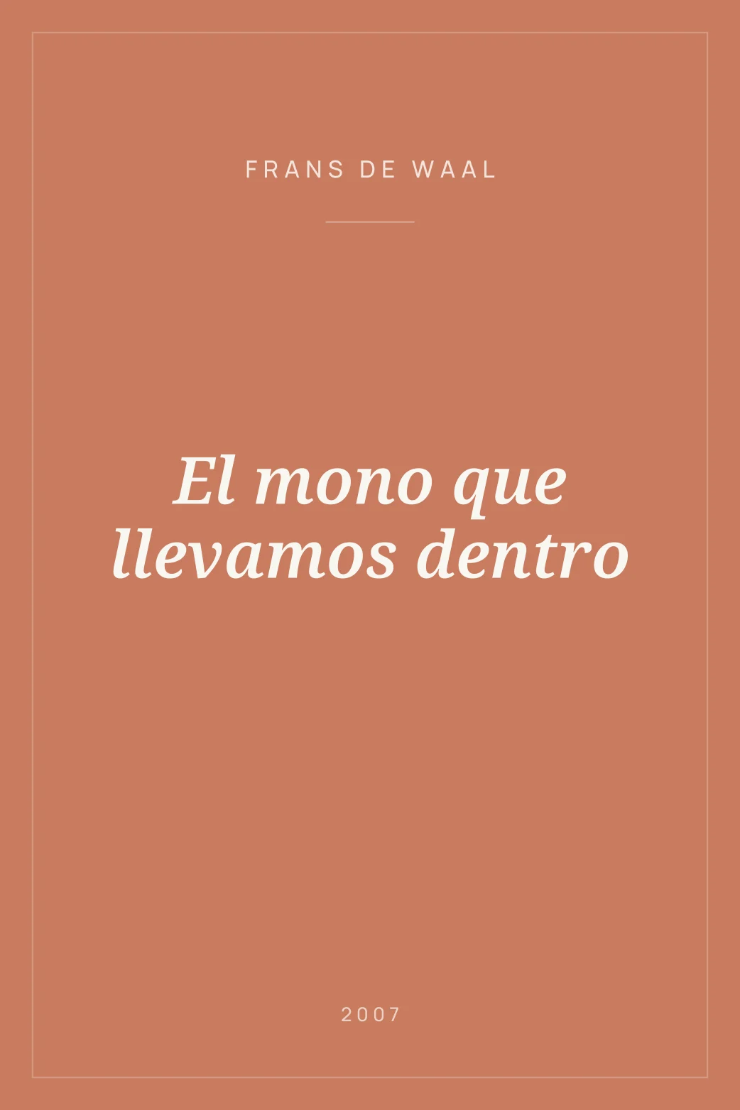 Portada de El mono que llevamos dentro