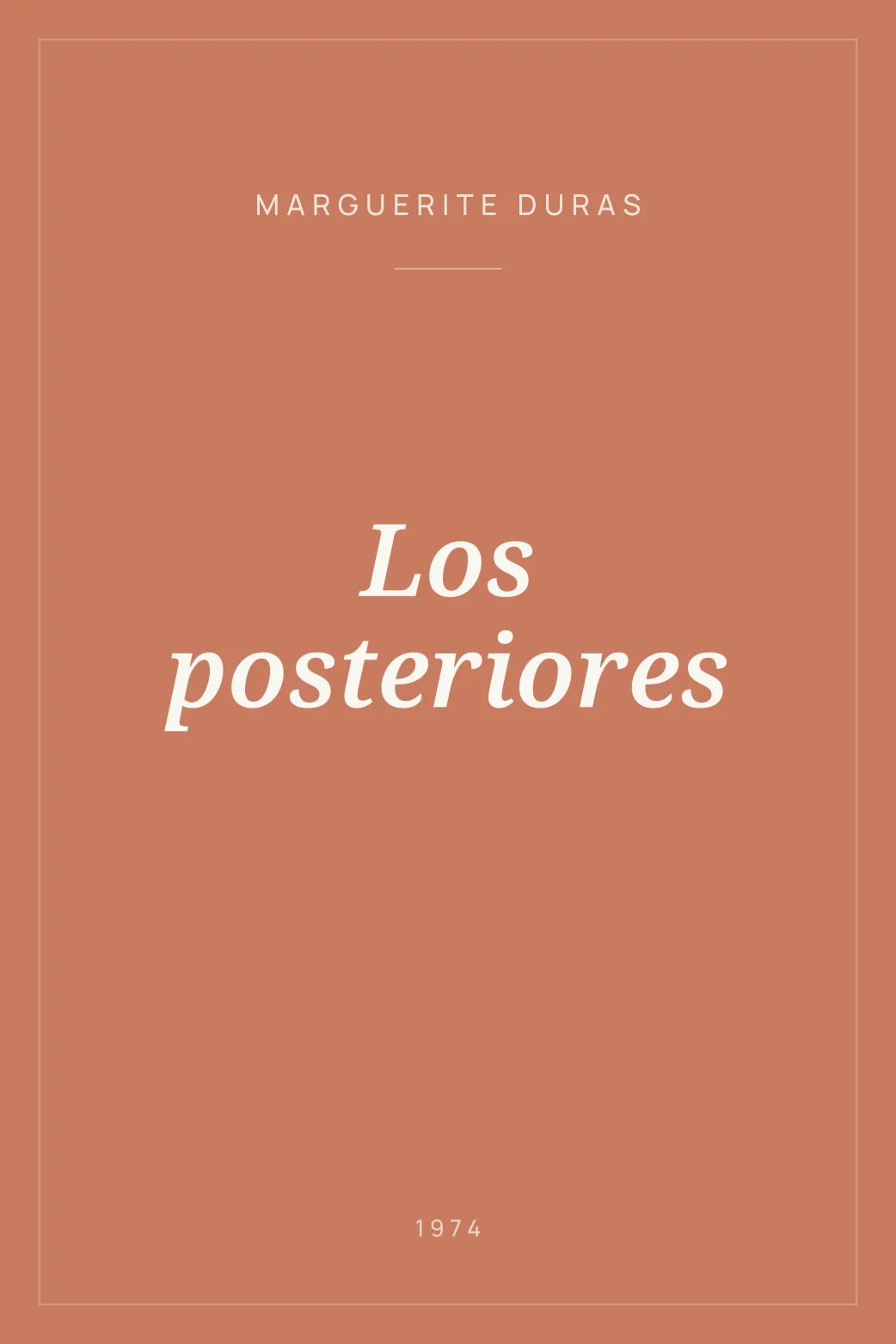 Portada de Los posteriores