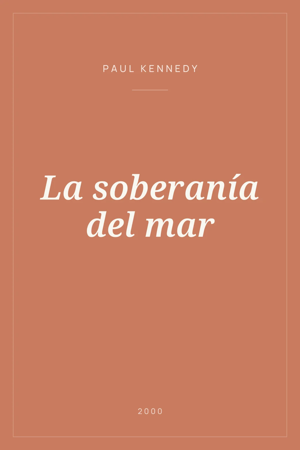 Portada de La soberanía del mar