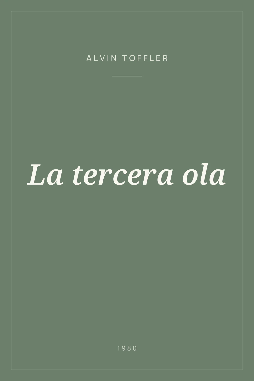 Portada de La tercera ola