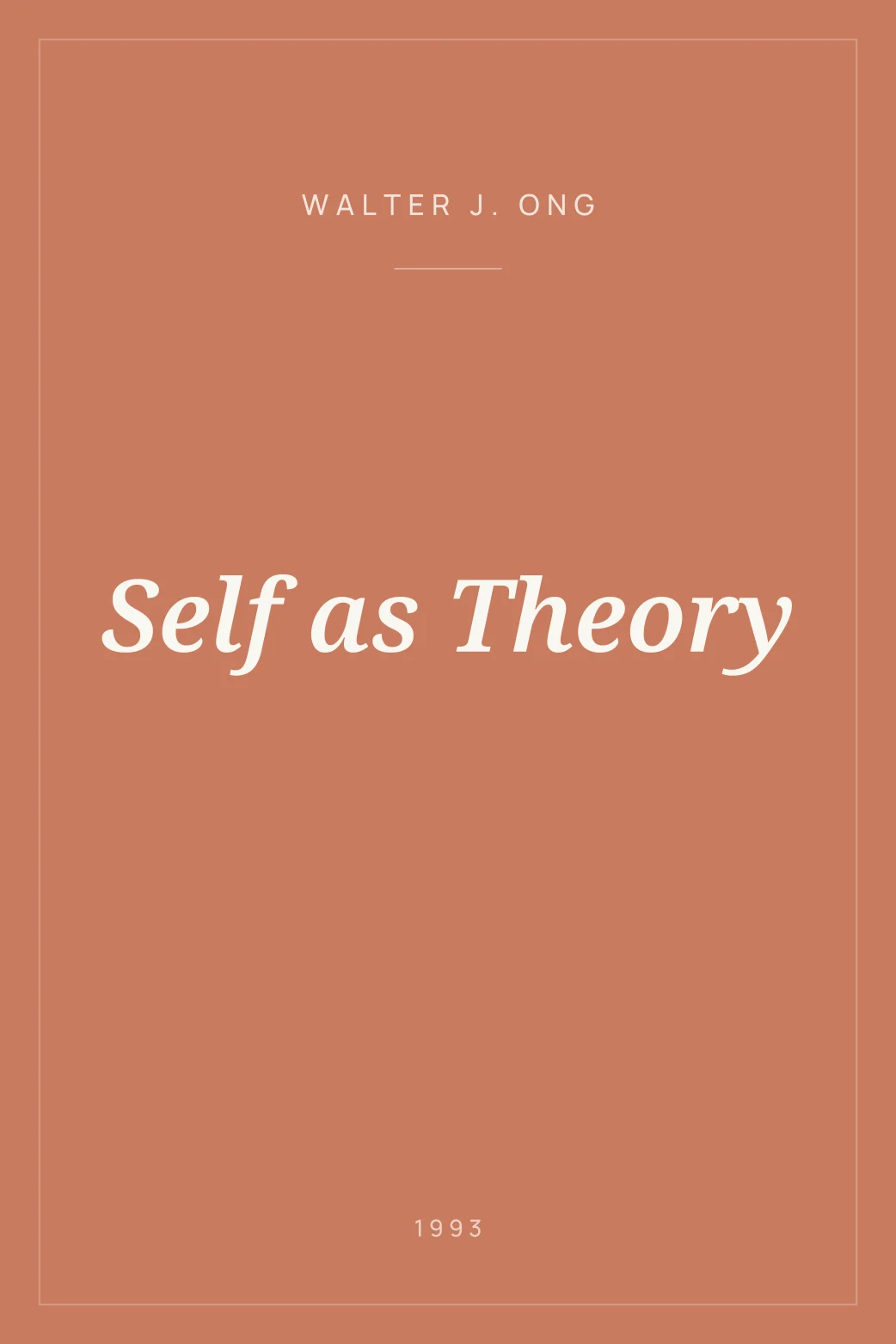 Portada de Self as Theory