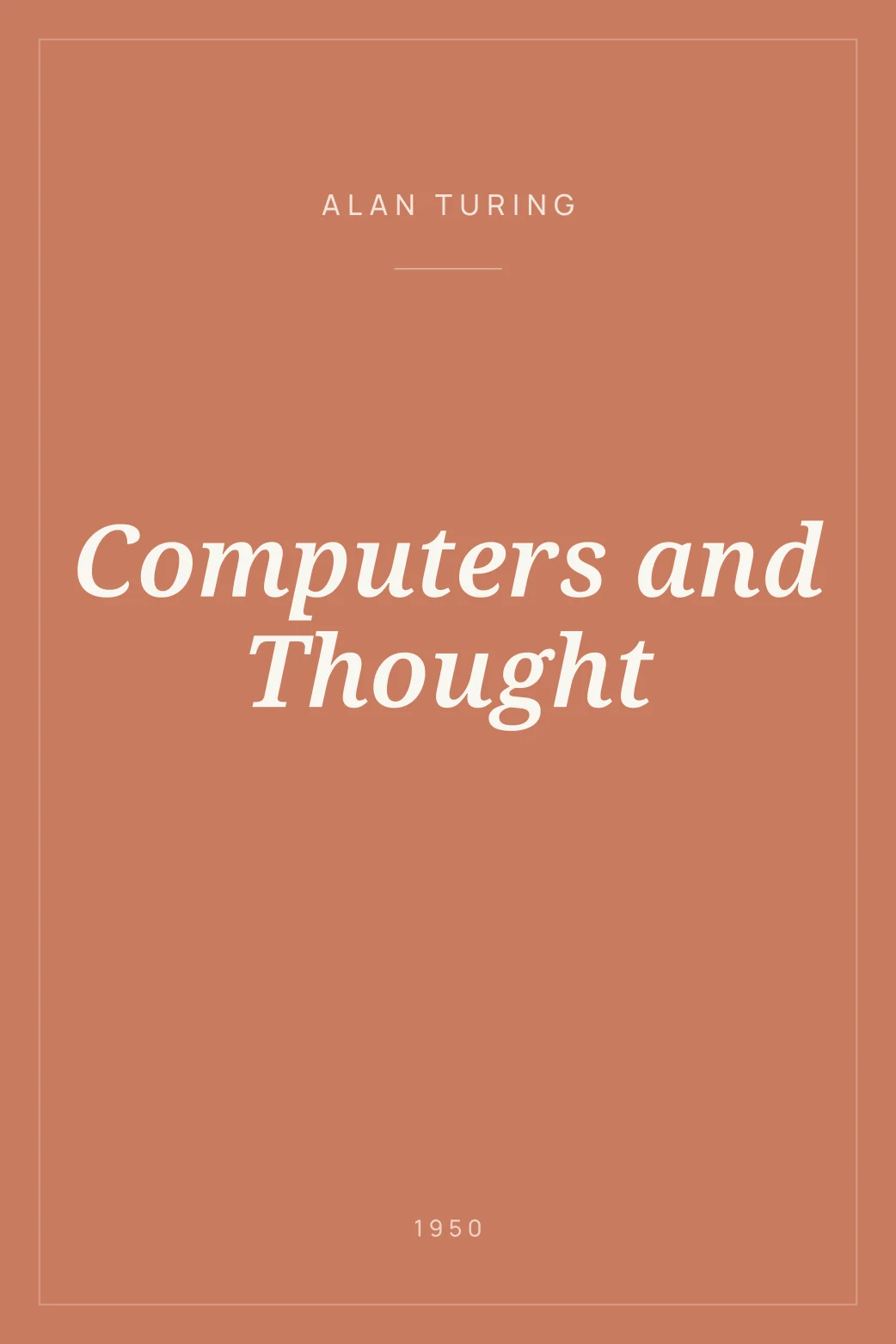 Portada de Computers and Thought