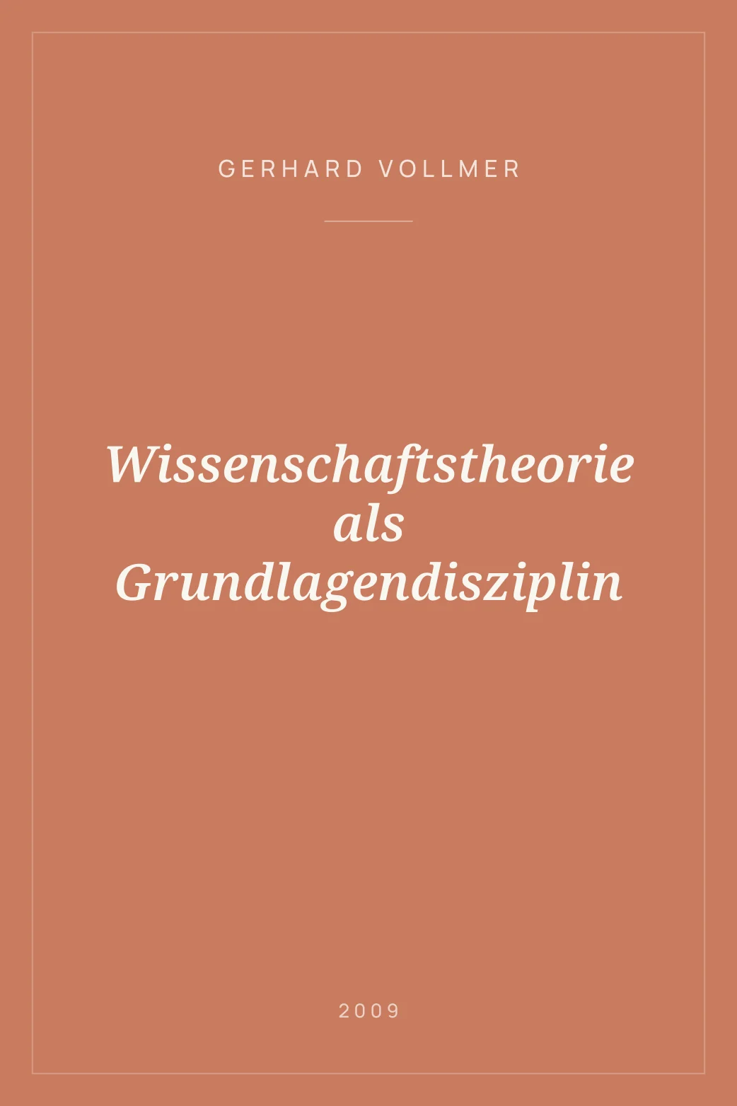 Portada de Wissenschaftstheorie als Grundlagendisziplin