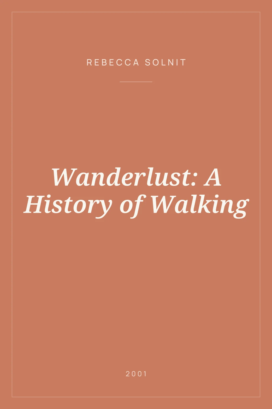 Portada de Wanderlust: A History of Walking