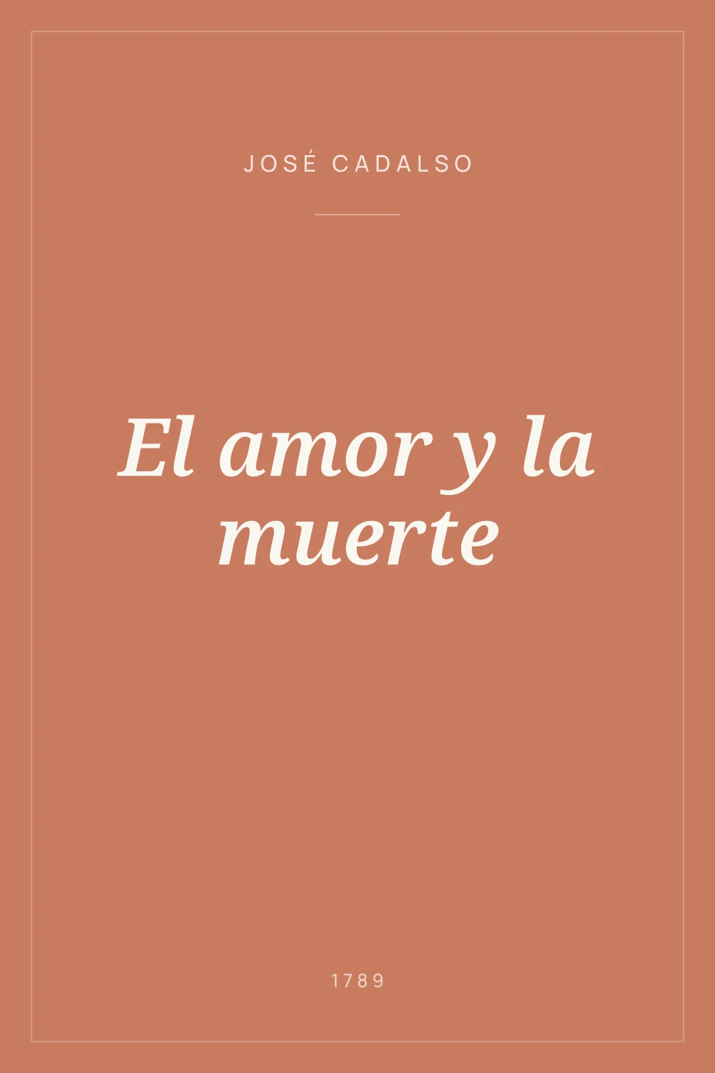 Portada de El amor y la muerte
