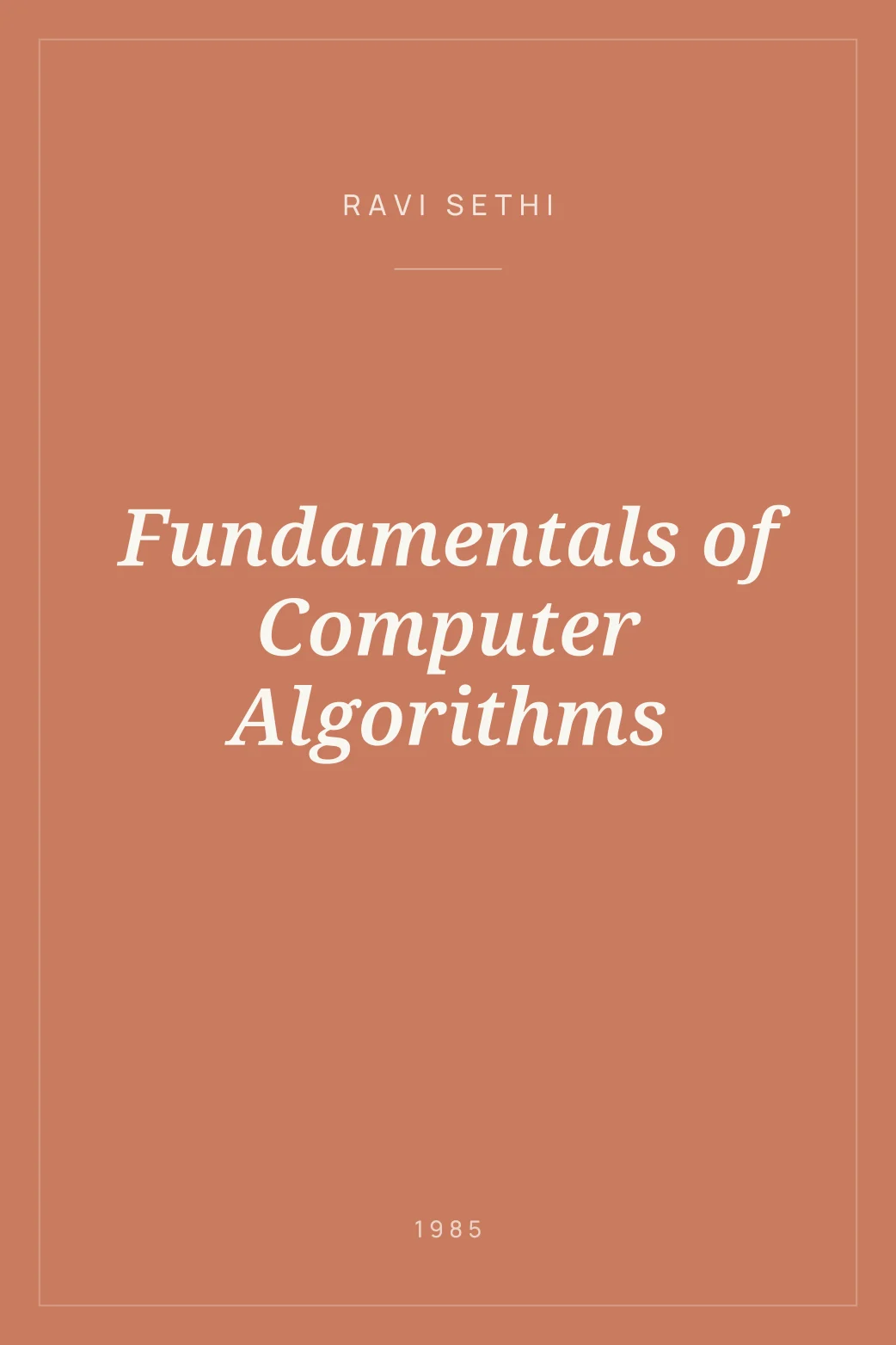 Portada de Fundamentals of Computer Algorithms