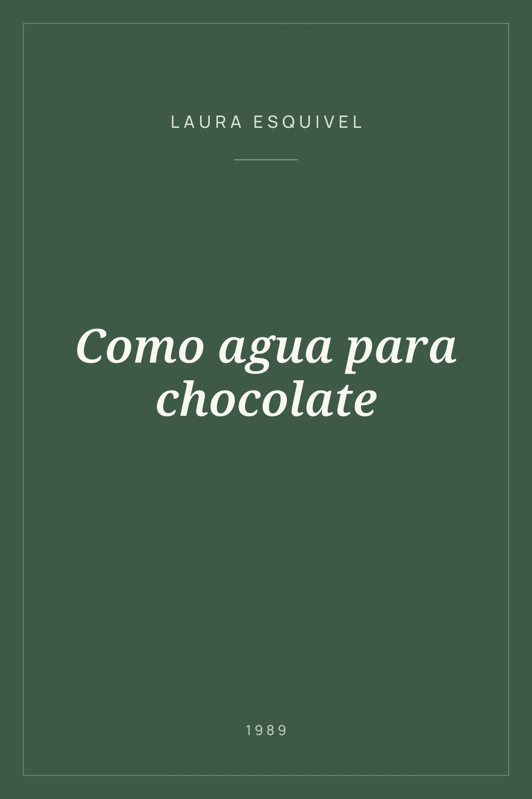 Portada de Como agua para chocolate