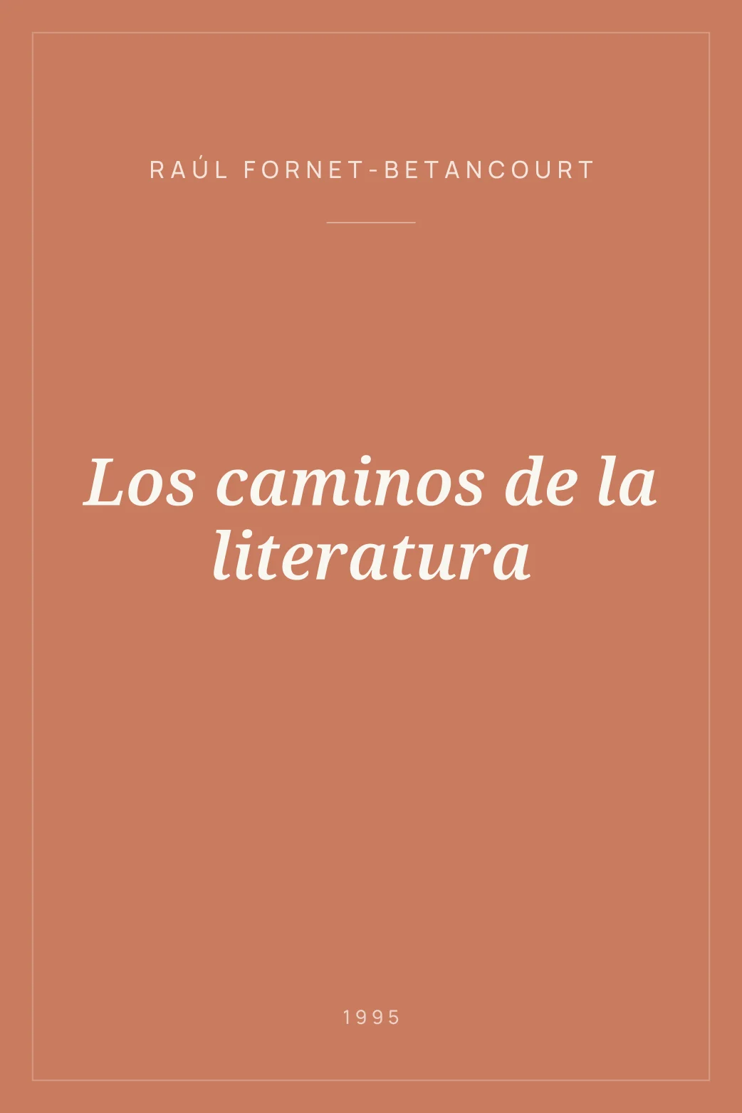 Portada de Los caminos de la literatura