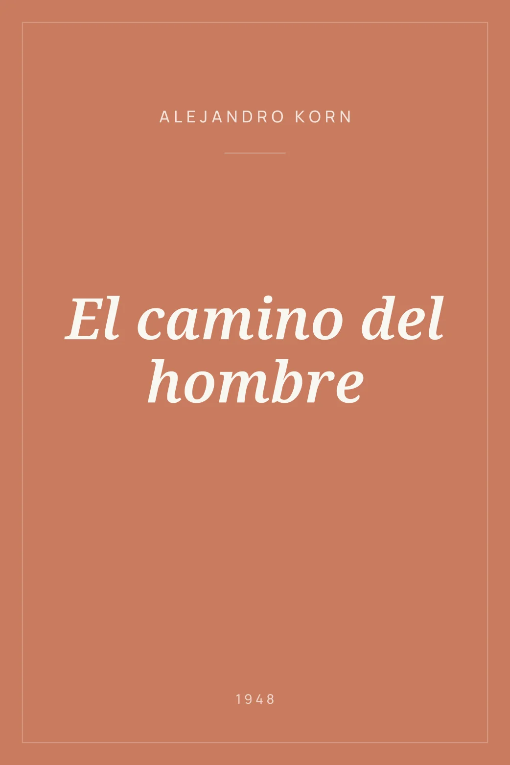 Portada de El camino del hombre