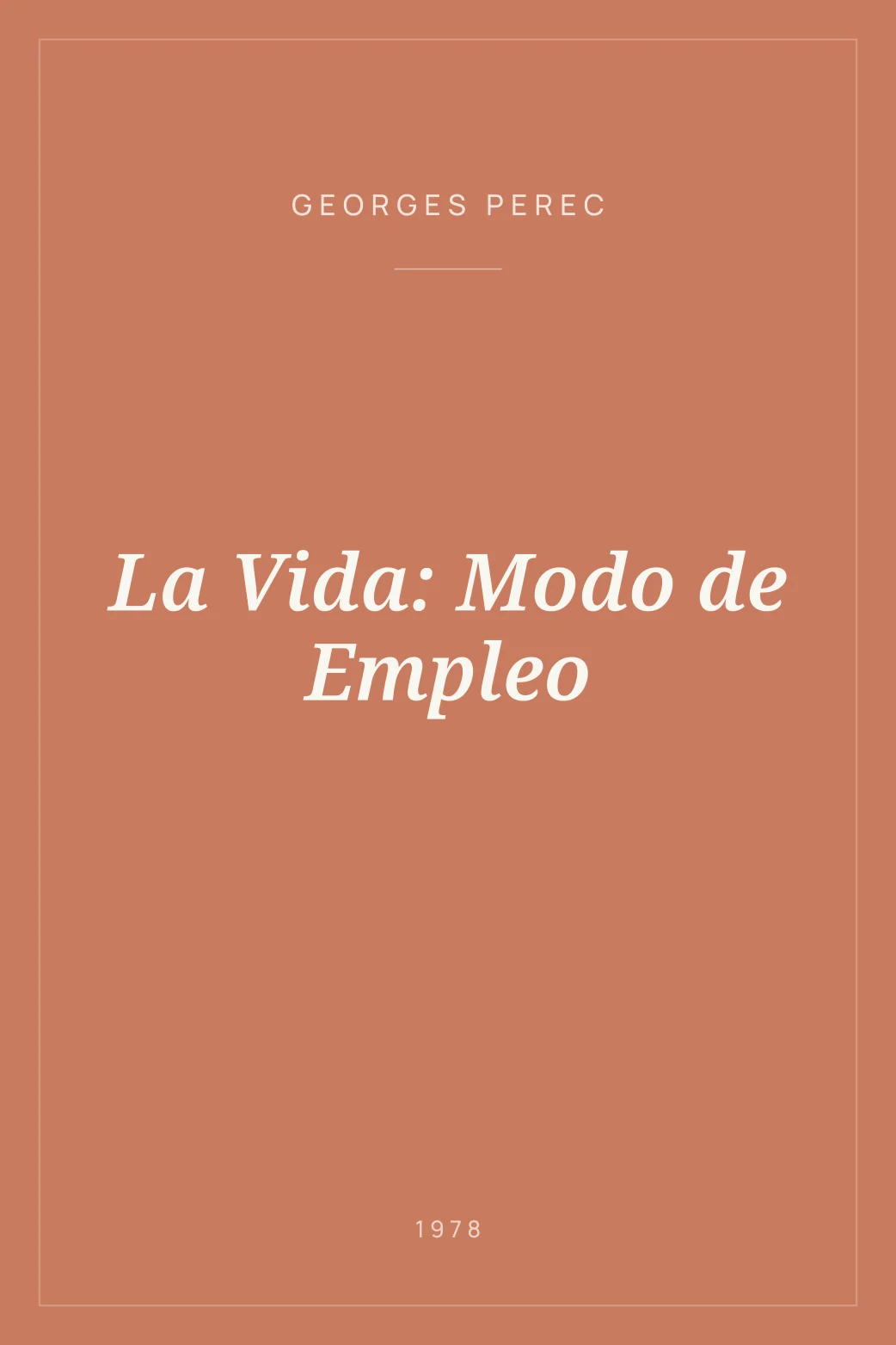 Portada de La Vida: Modo de Empleo