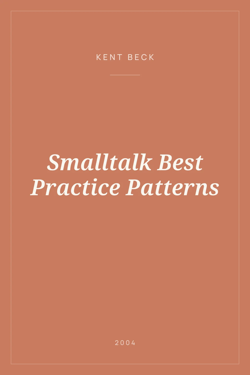Portada de Smalltalk Best Practice Patterns
