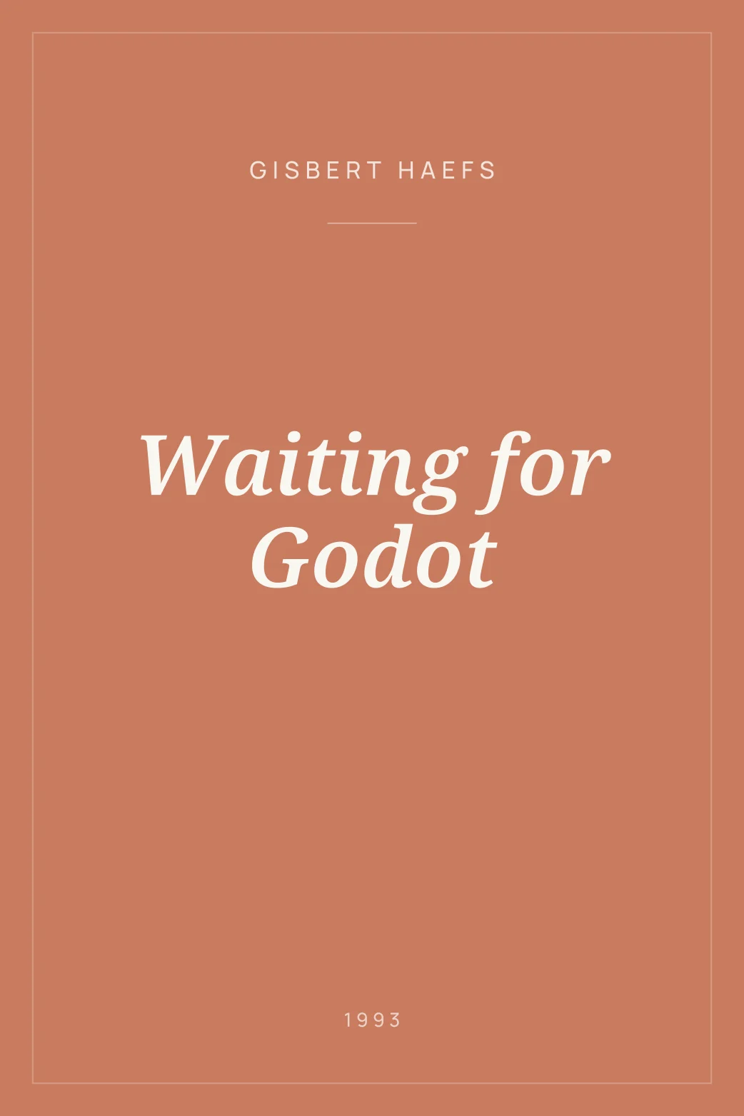 Portada de Waiting for Godot