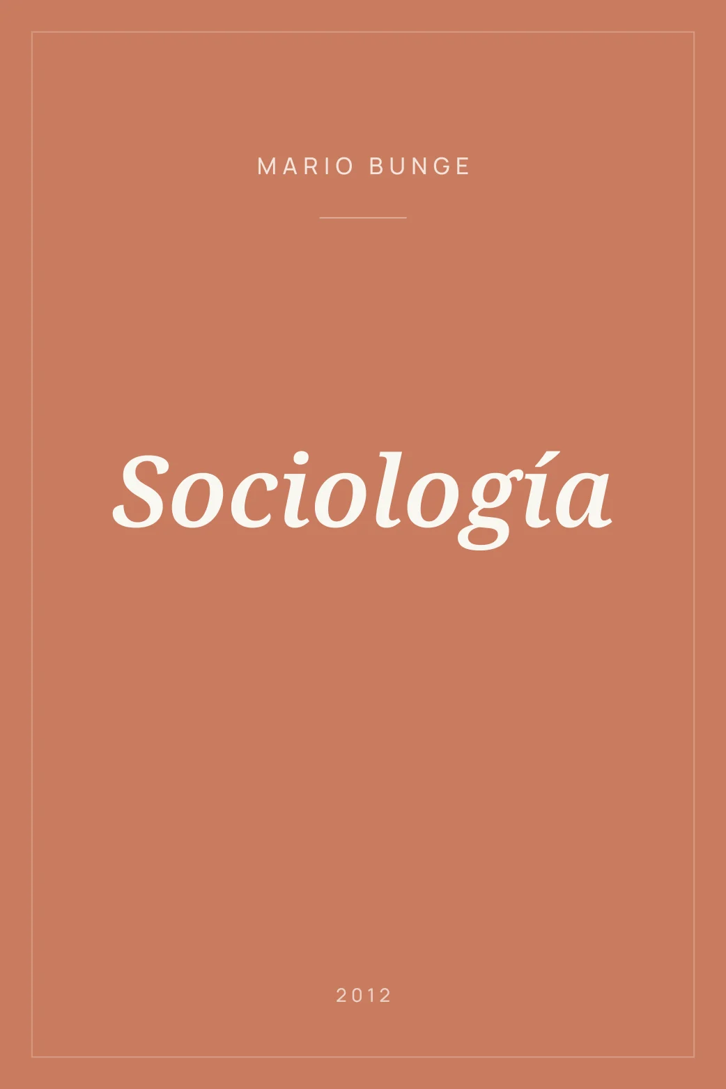 Portada de Sociología
