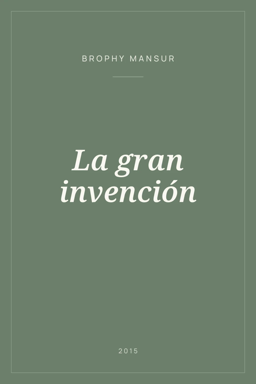 Portada de La gran invención