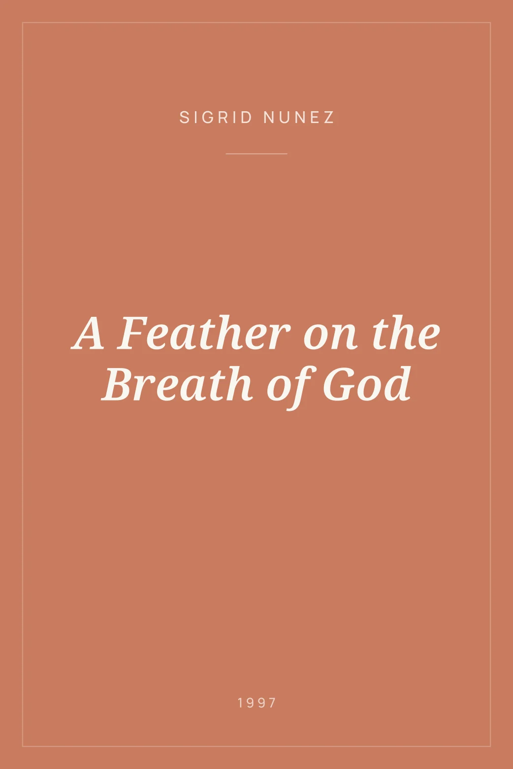 Portada de A Feather on the Breath of God