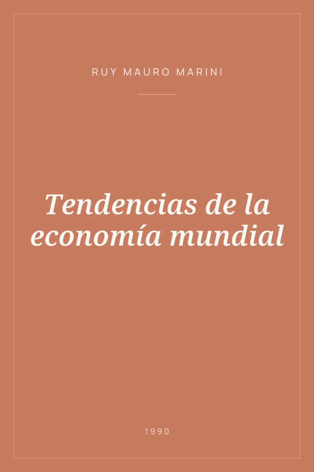 Portada de Tendencias de la economía mundial