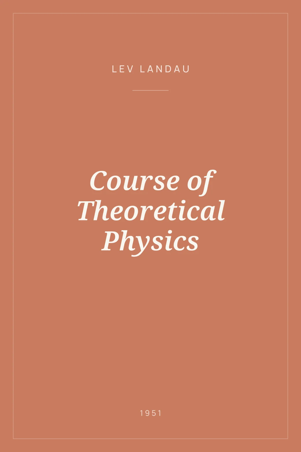 Portada de Course of Theoretical Physics