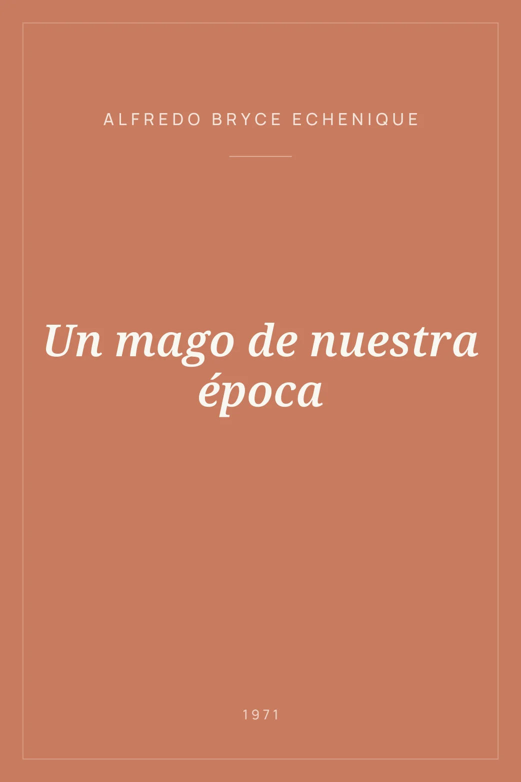 Portada de Un mago de nuestra época