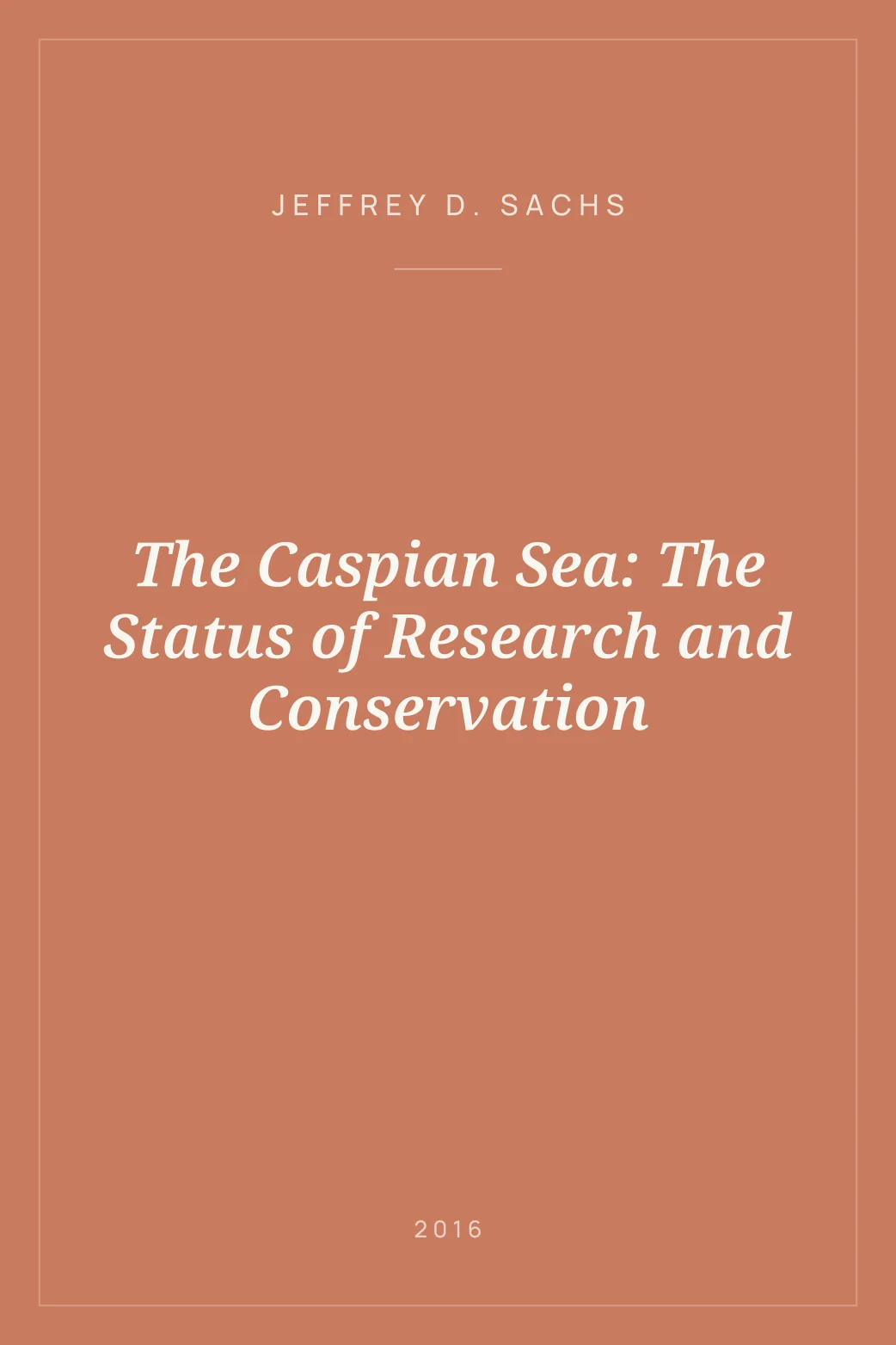 Portada de The Caspian Sea: The Status of Research and Conservation