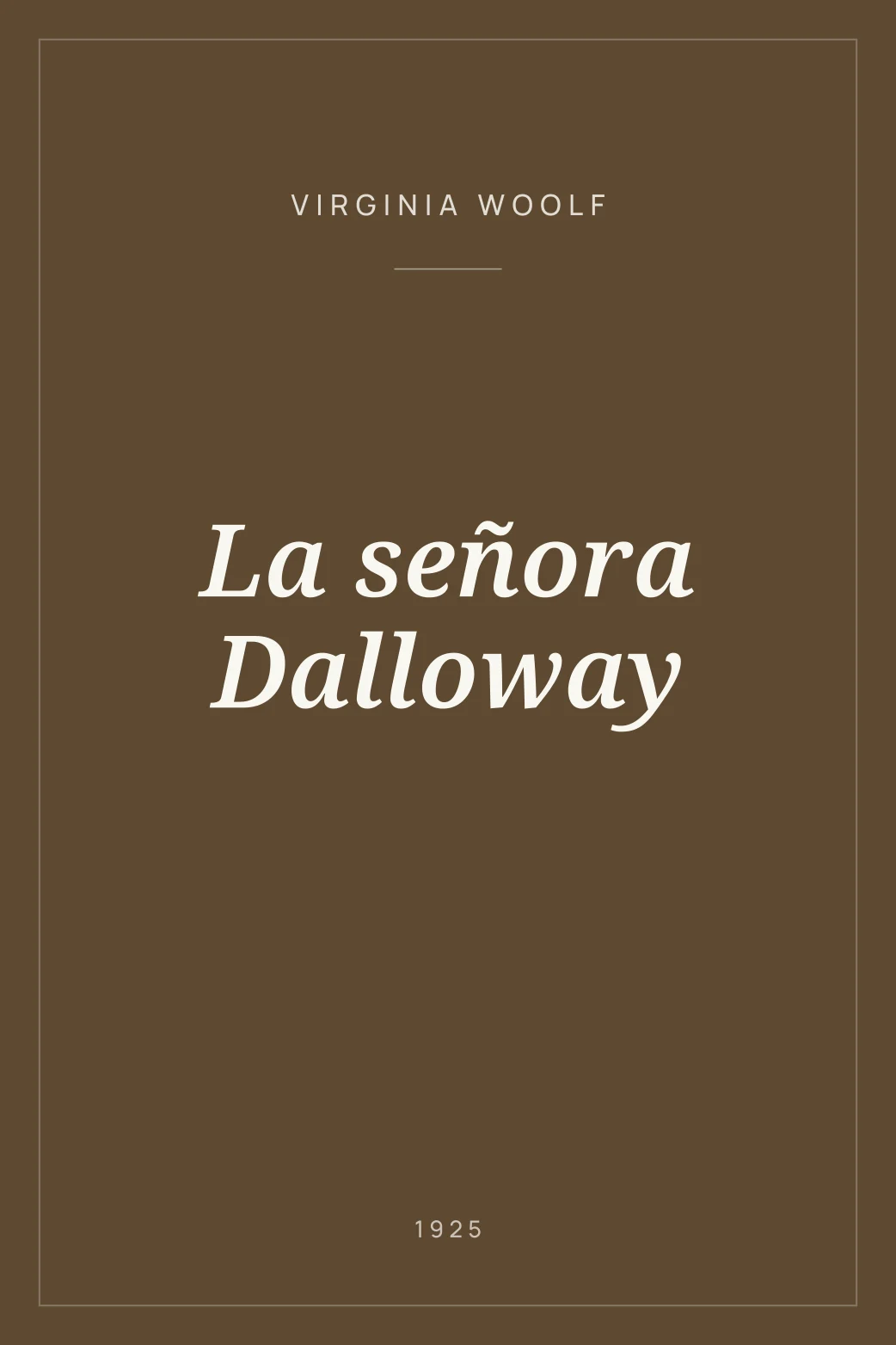 Portada de La señora Dalloway