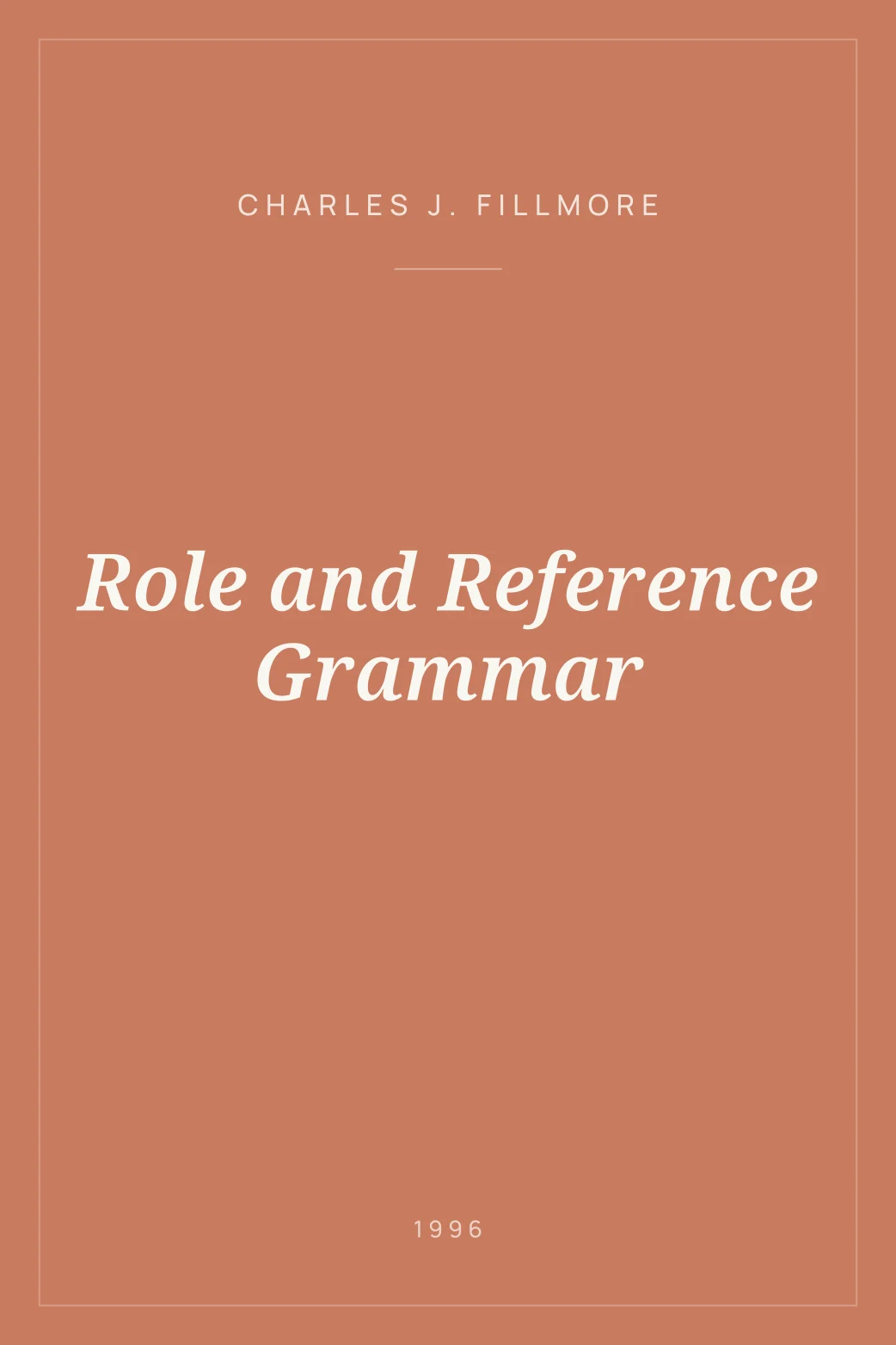 Portada de Role and Reference Grammar