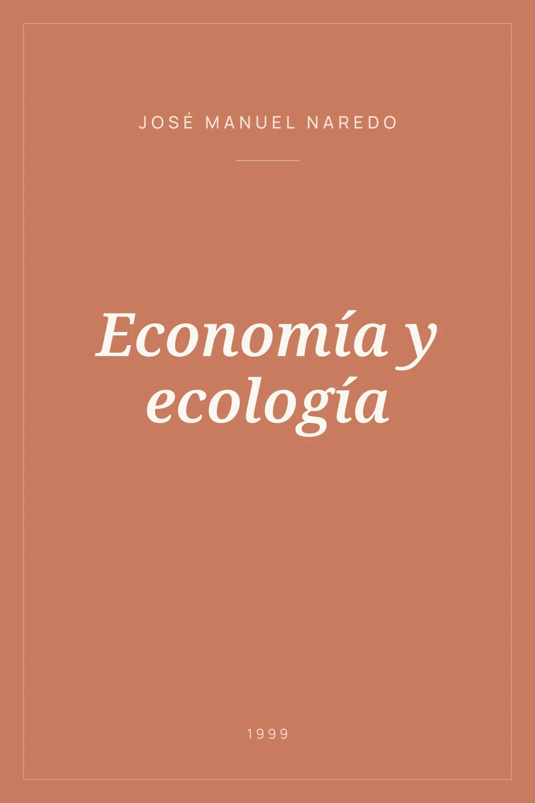 Portada de Economía y ecología