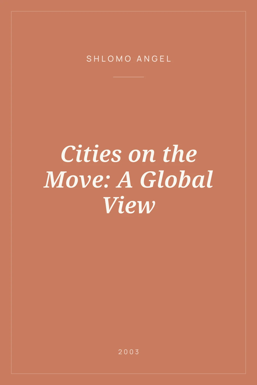 Portada de Cities on the Move: A Global View
