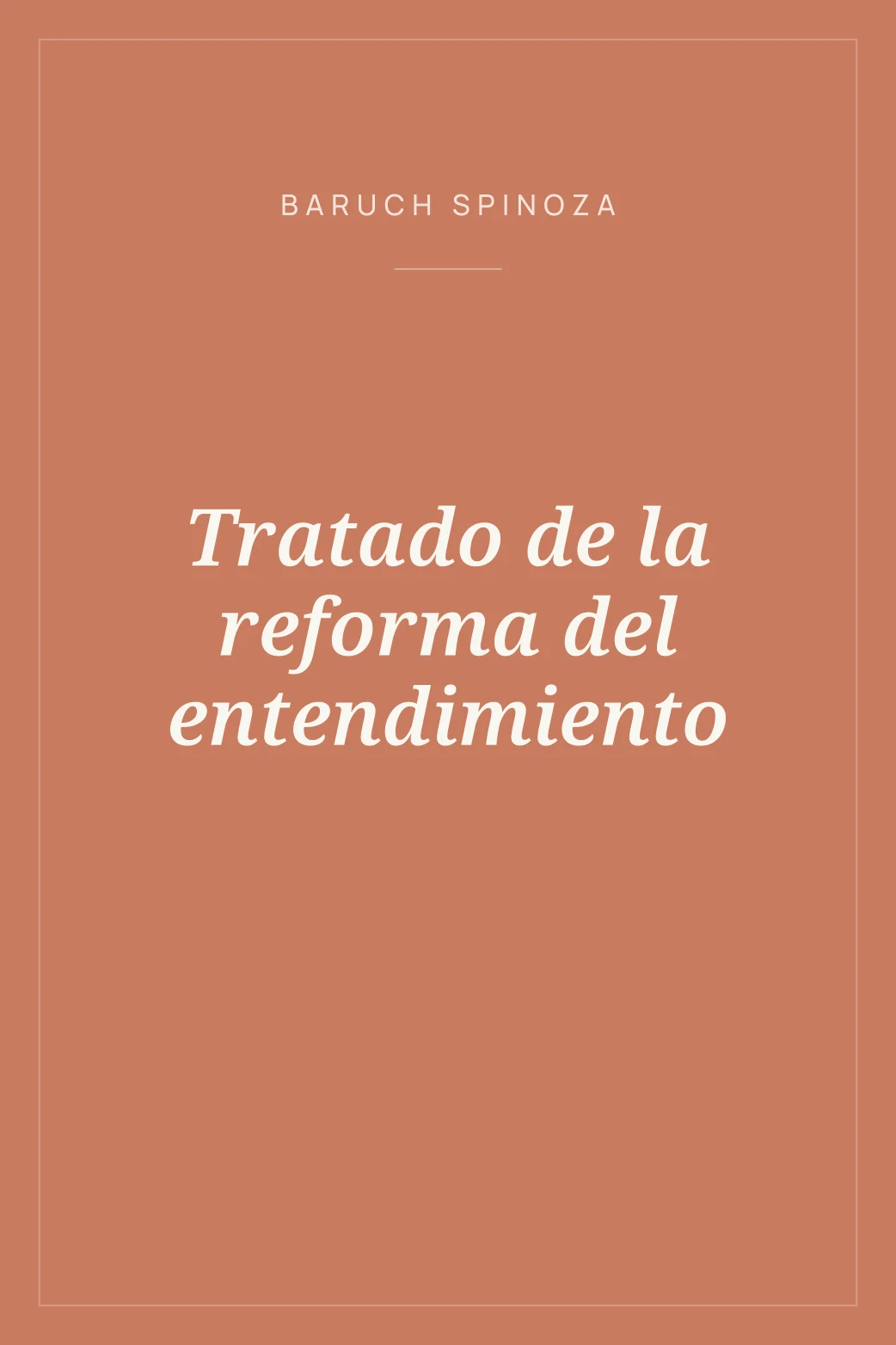 Portada de Tratado de la reforma del entendimiento
