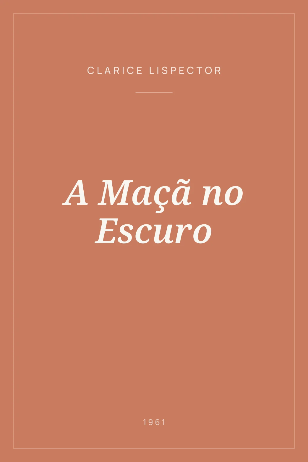 Portada de A Maçã no Escuro