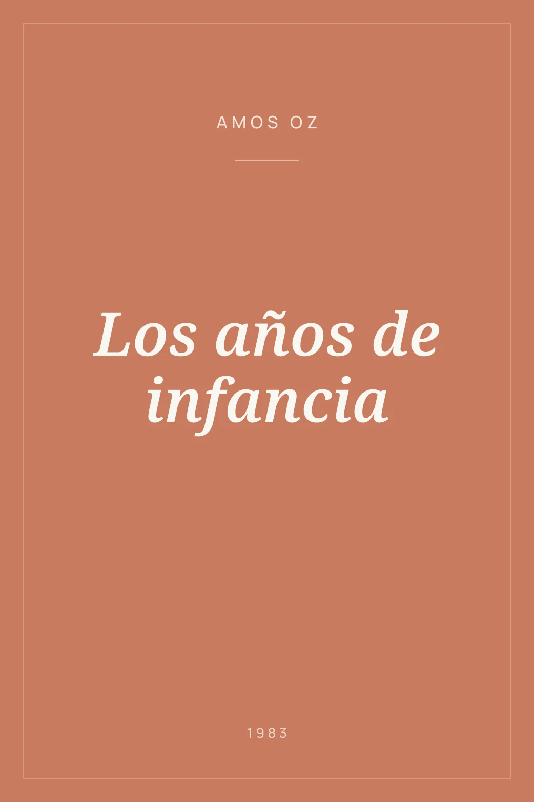 Portada de Los años de infancia