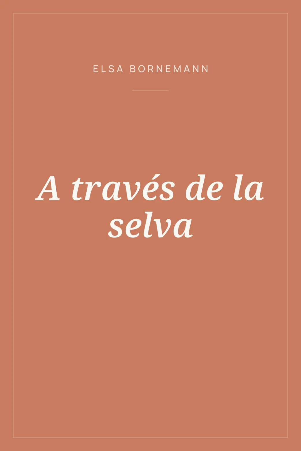 Portada de A través de la selva