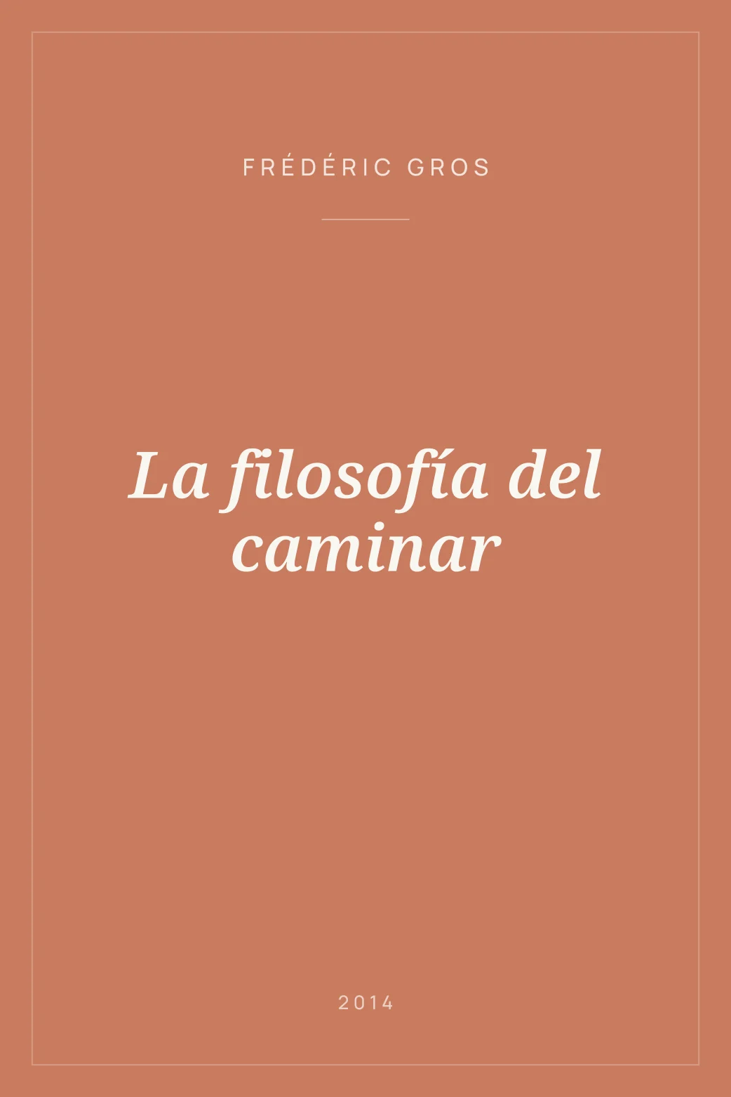 Portada de La filosofía del caminar