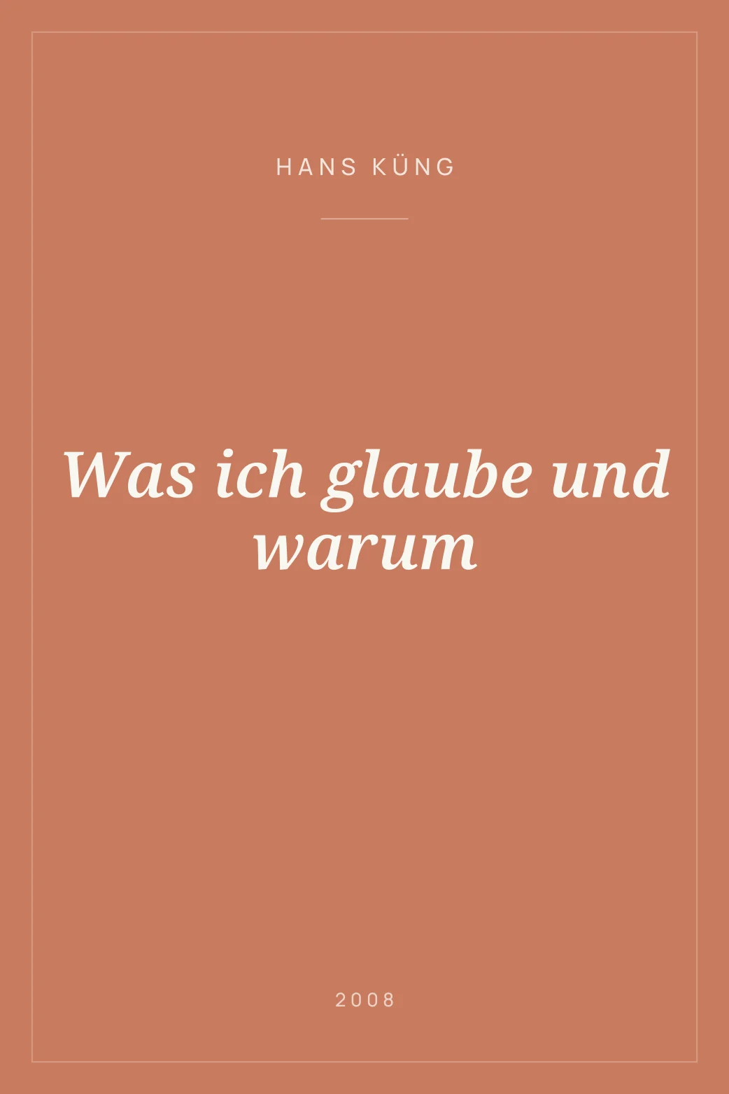 Portada de Was ich glaube und warum