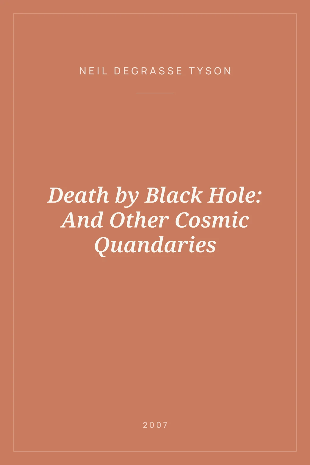 Portada de Death by Black Hole: And Other Cosmic Quandaries