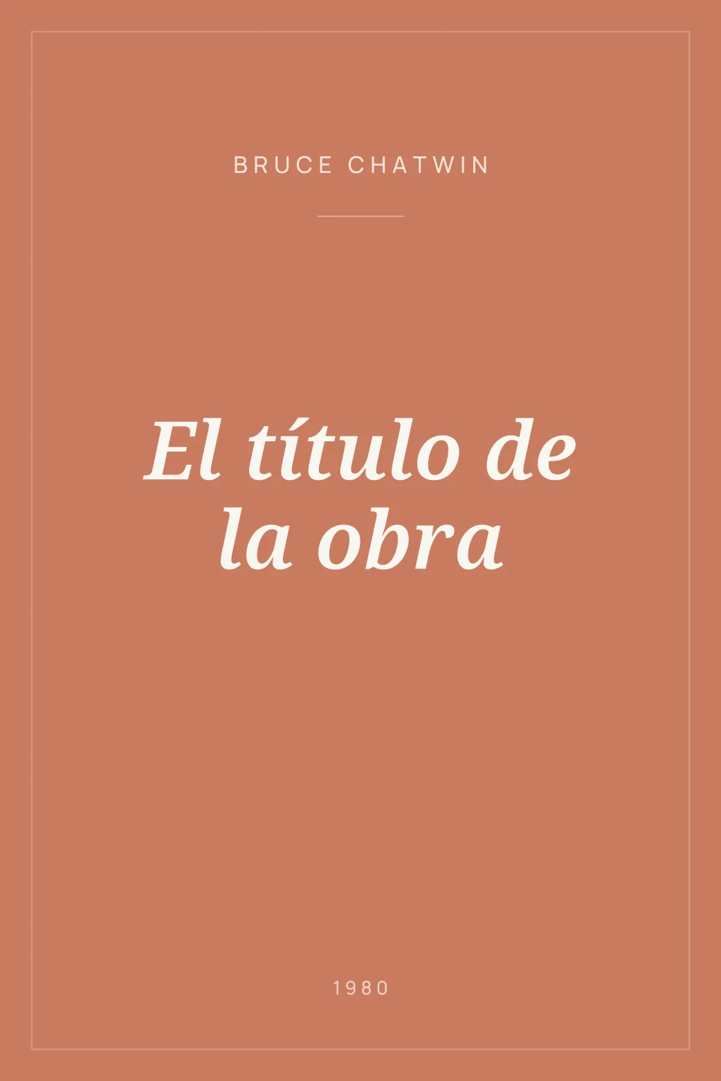Portada de El título de la obra