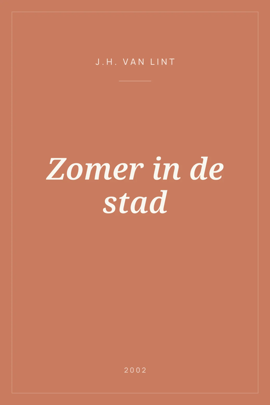 Portada de Zomer in de stad