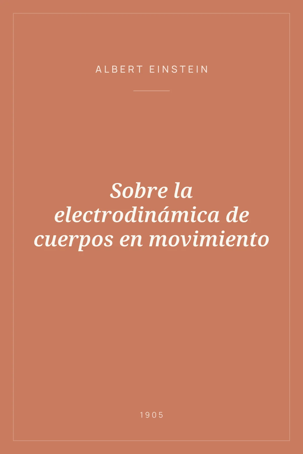 Portada de Sobre la electrodinámica de cuerpos en movimiento