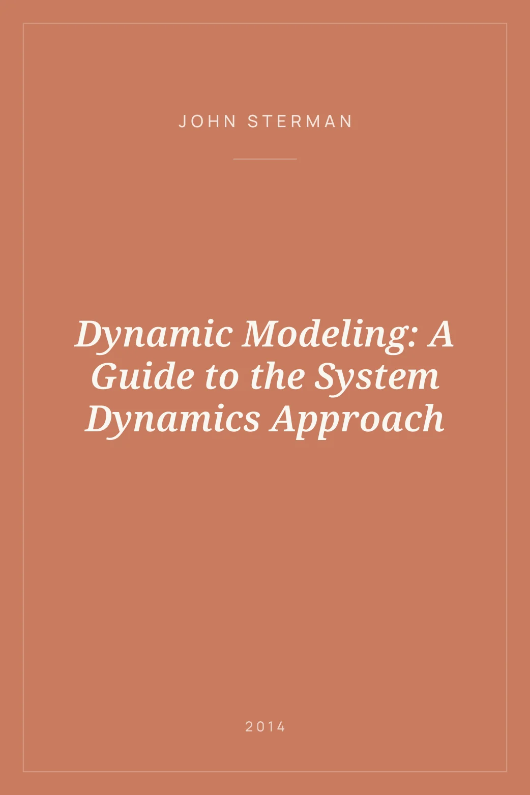 Portada de Dynamic Modeling: A Guide to the System Dynamics Approach