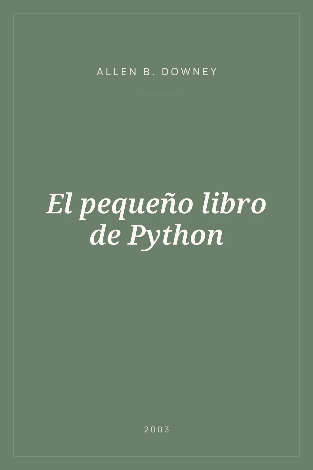 Portada de El pequeño libro de Python