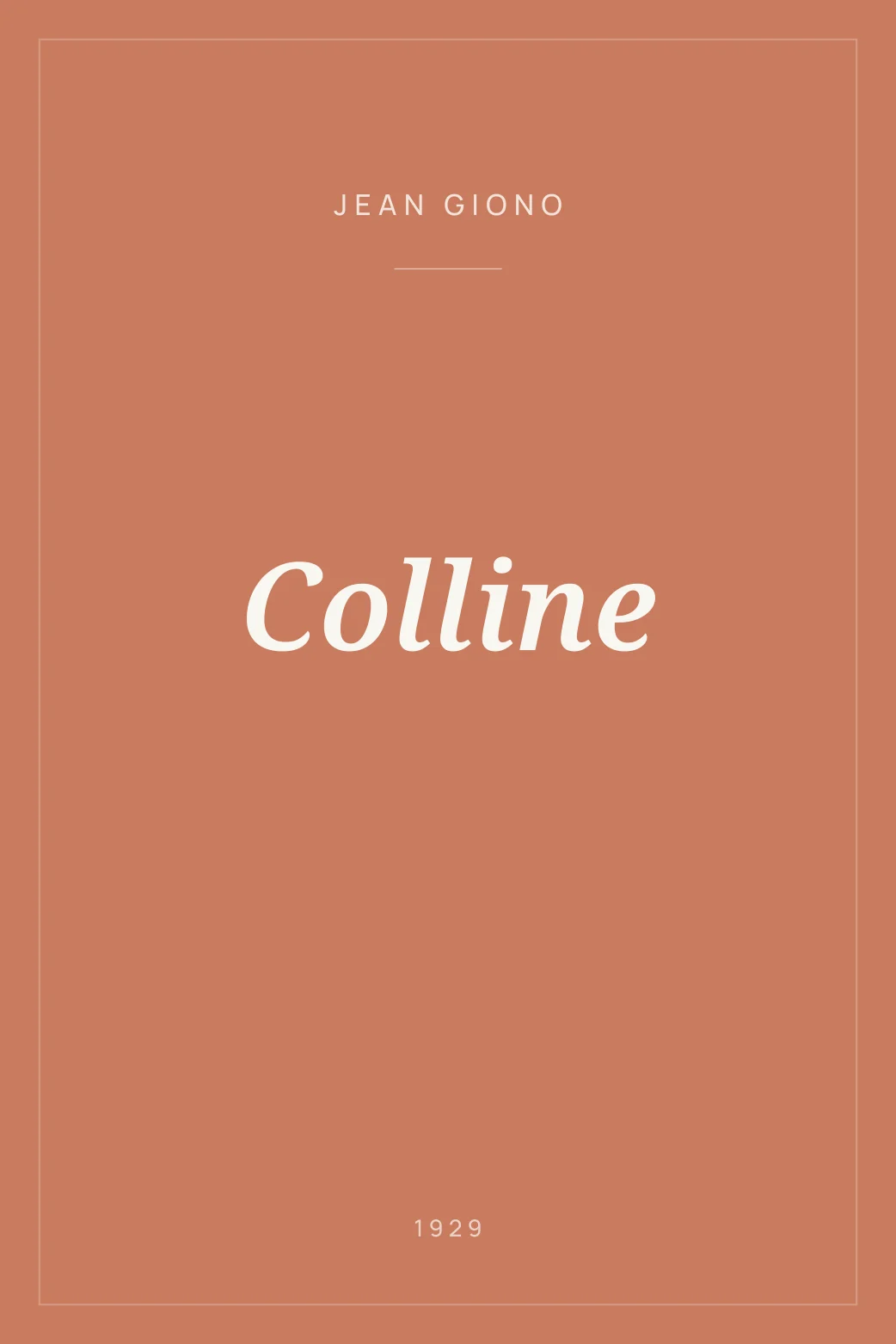 Portada de Colline