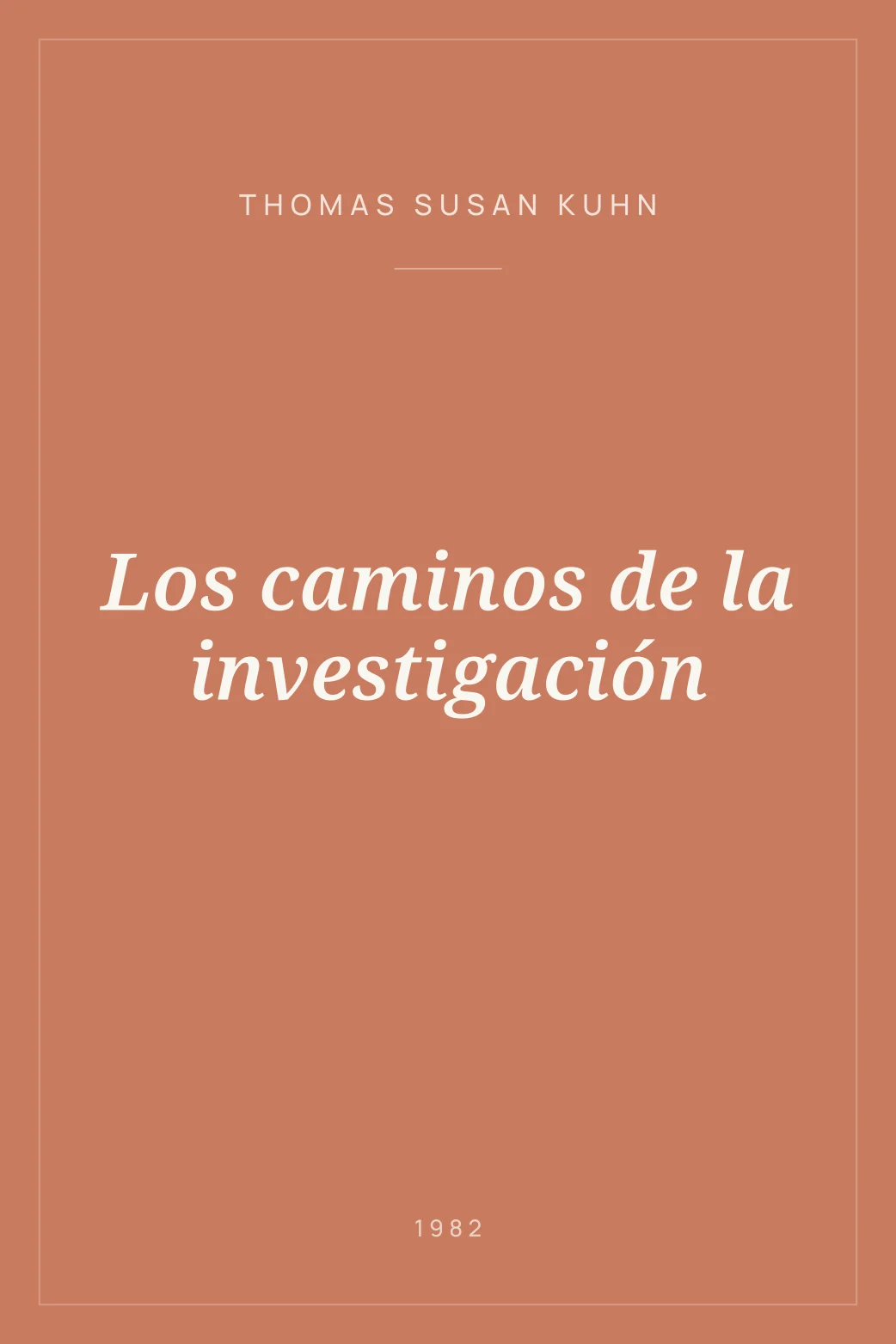 Portada de Los caminos de la investigación