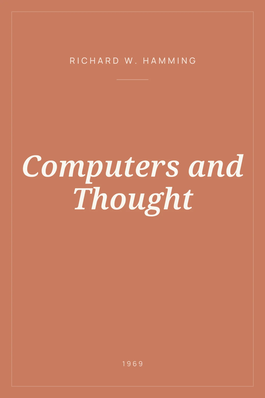 Portada de Computers and Thought