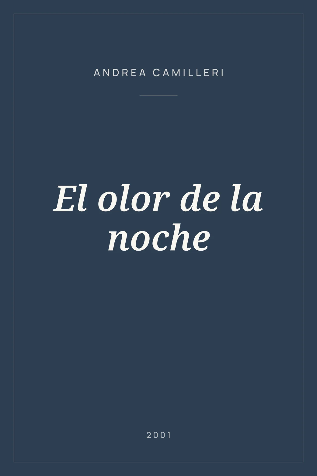 Portada de El olor de la noche