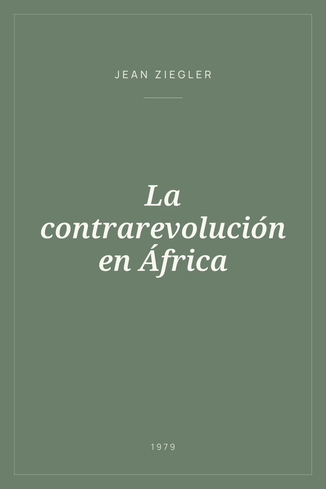 Portada de La contrarevolución en África