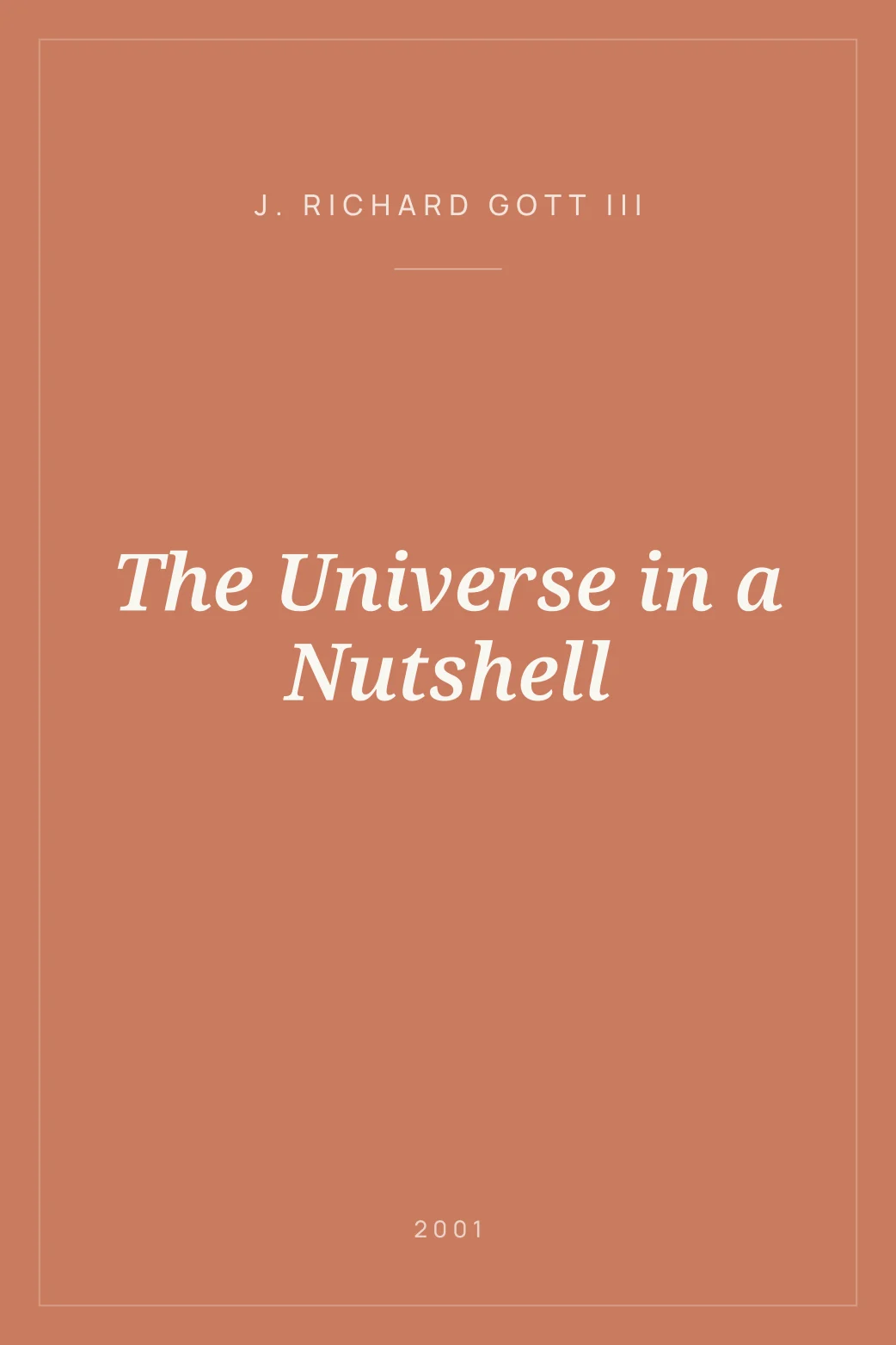 Portada de The Universe in a Nutshell