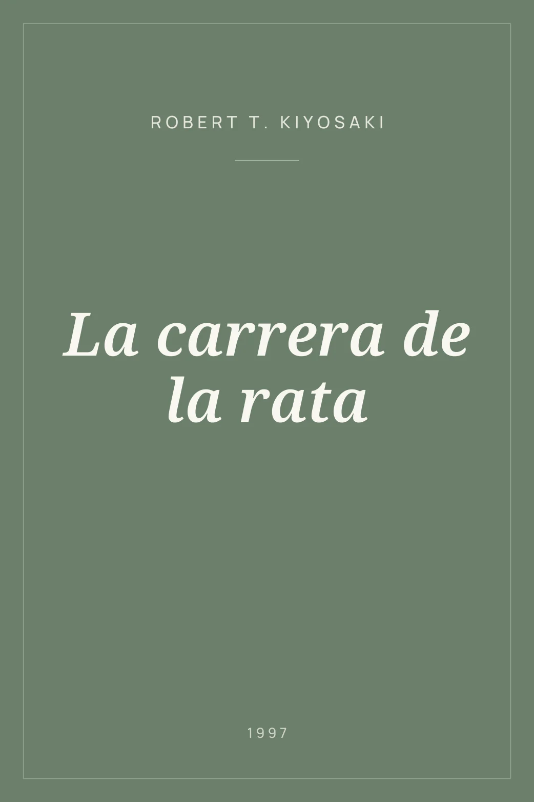 Portada de La carrera de la rata