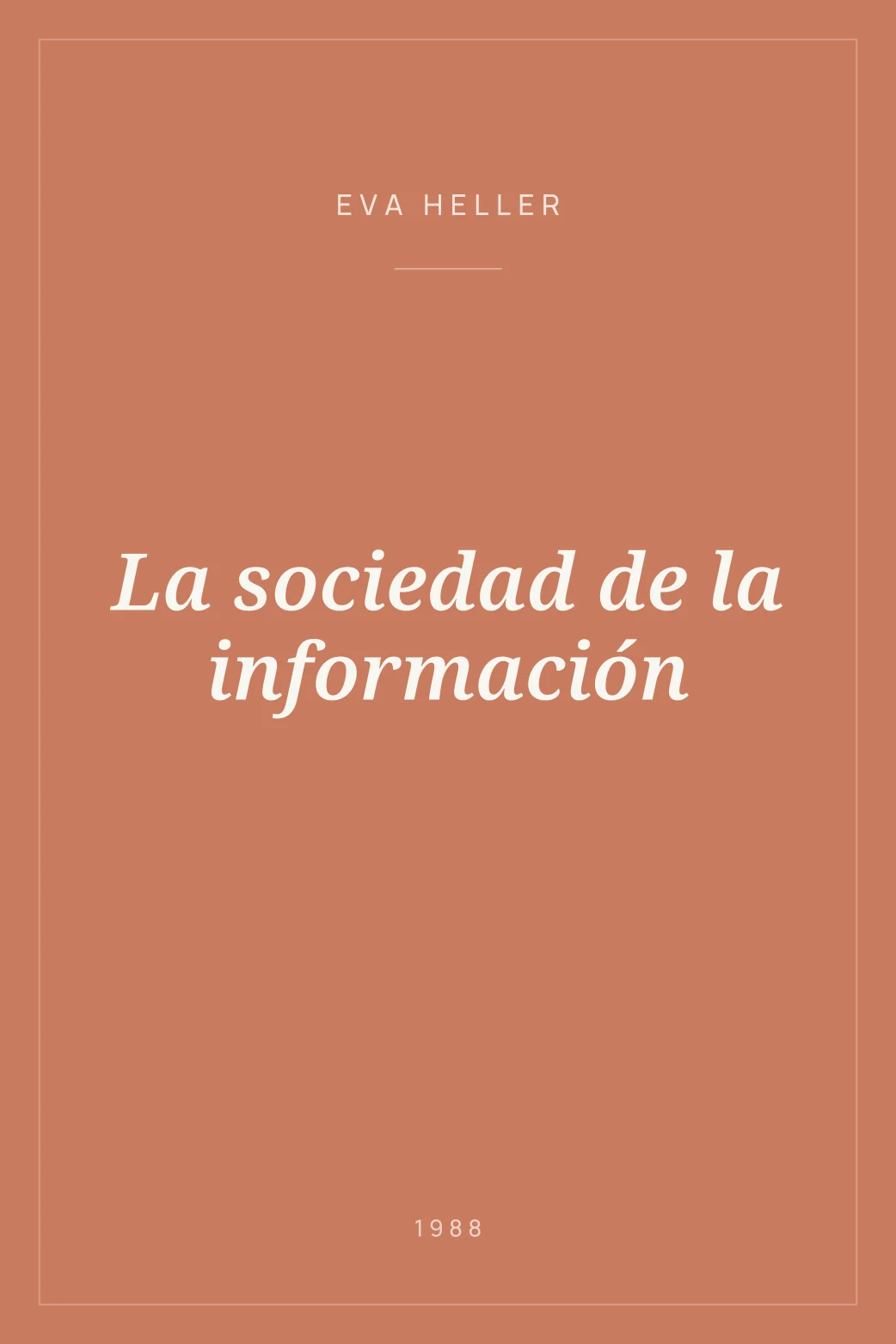 Portada de La sociedad de la información