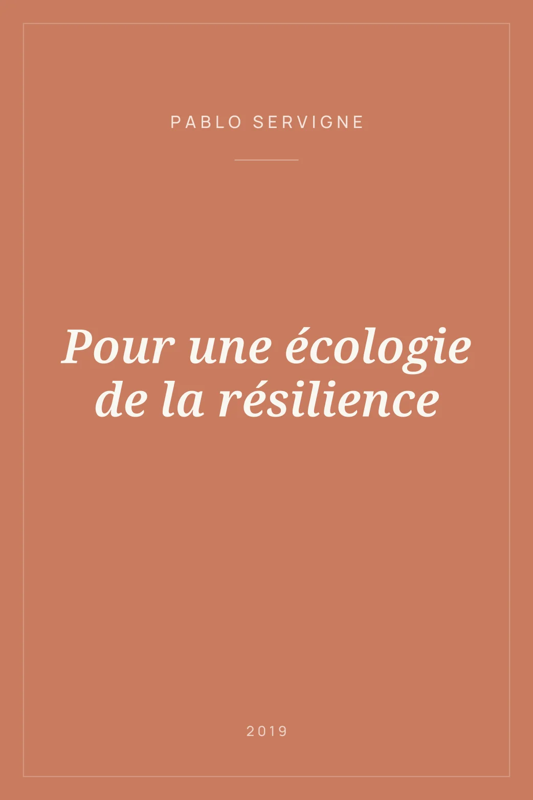 Portada de Pour une écologie de la résilience