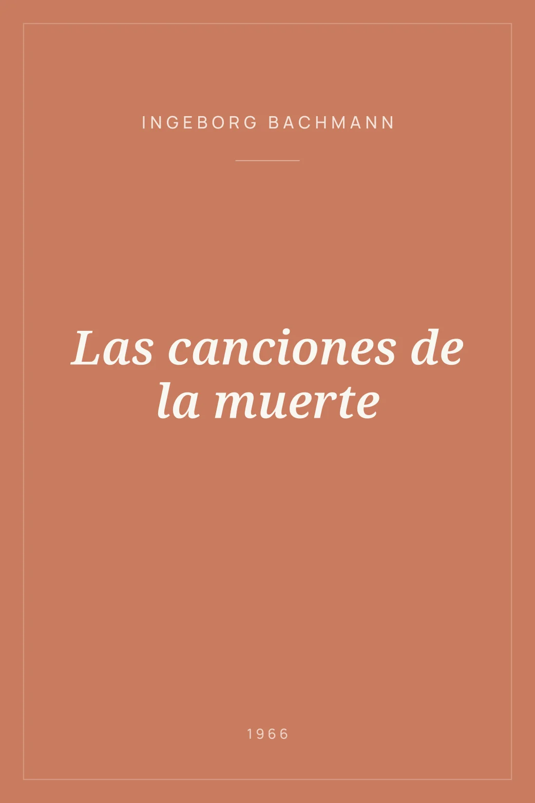 Portada de Las canciones de la muerte